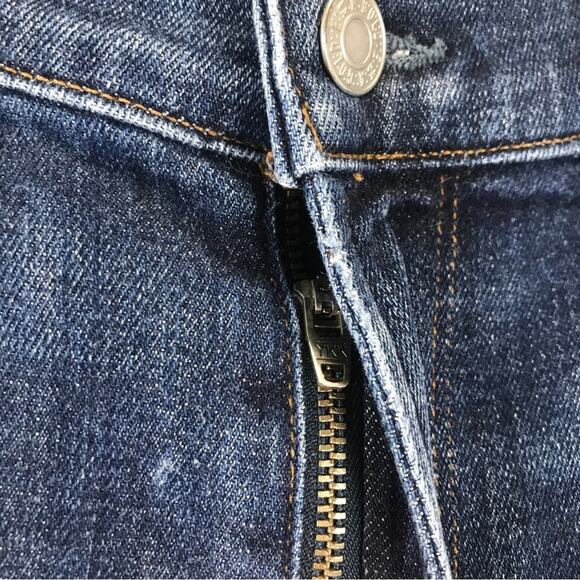 Agolde Sophie Crop Distressed Starwood Raw Hem Torn Knee Made in USA Jeans 29 - Picture 5 of 15